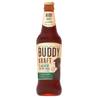 Пиво Buddy Kraft Lager Special светлое 4.5%, 450мл