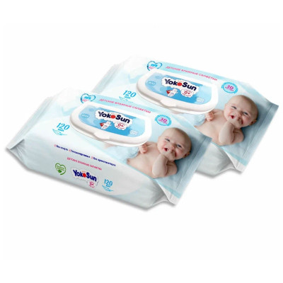 Детские влажные салфетки Megabox YokoSun 2 упаковки, 240шт