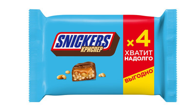 Батончик шоколадный Snickers Криспер, 160г