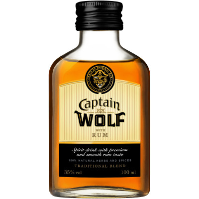 Напиток ромовый Captain Wolf 35%, 1л