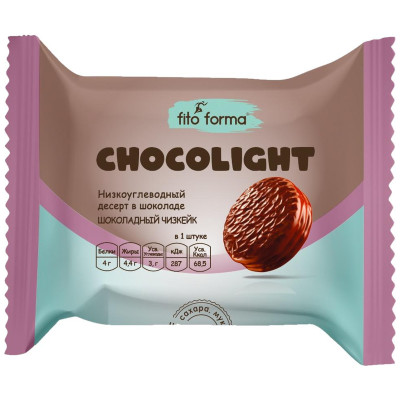 Десерт Fito Forma Шоколайт со вкусом шоколадного чизкейка без сахара, 55г