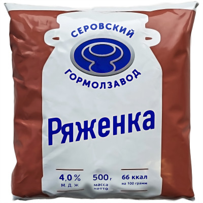 Ряженка Серовский ГМЗ 4%, 500мл