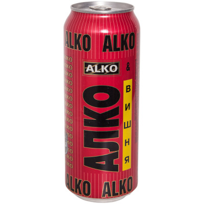 Напиток пивной Alko со вкусом вишни 6.9%, 500мл