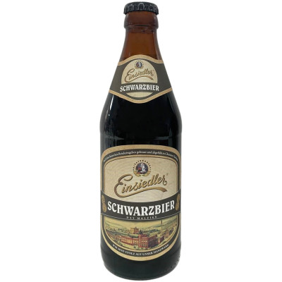 Пиво Einsiedler Schwarzbier темное пастеризованное 5.0 %, 500мл