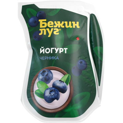 Йогурт Бежин Луг с черникой 2.5%, 900мл