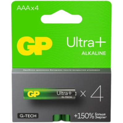 Батарейки GP Ultra Plus Alkaline AAA, 4шт