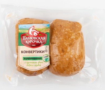 Конвертики Павловская курочка фаршированные копчёно-варёные