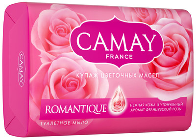 Мыло туалетное Camay Romantique с ароматом французской розы, 85г