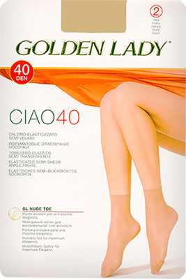 Носки женские Golden Lady Ciao 40 Daino Бежевые 2 пары