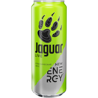 Напиток Jaguar Live безалкогольный тонизирующий энергетический газированный, 450мл