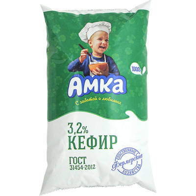 Кефир Амка 3.2%, 1л