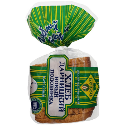 Хлеб Колос Дарницкий новый ржано-пшеничный половинка в нарезке, 325г