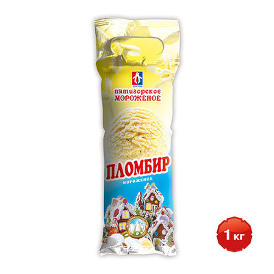Пломбир Пятигорское Мороженое ванильный 12%, 1кг