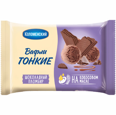 Вафли Коломенский Шоколадные, 100г