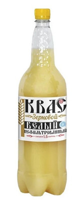 Квас Булгарпиво зерновой белый нефильтрованный, 1.5л