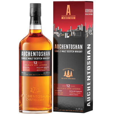 Виски Auchentoshan 12 Years Old 40% в подарочной упаковке, 700мл