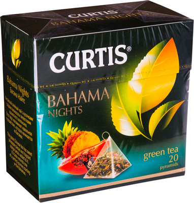 Чай Curtis Bahama Nights зелёный в пирамидках, 20х1.47г