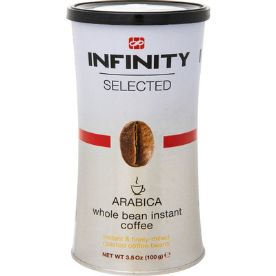 Кофе Infinity Selected растворимый с добавлением молотого, 100г
