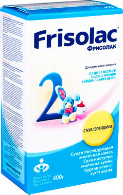 Смесь Friso Frisolac 2 сухая молочная с нуклеотидами, 400г