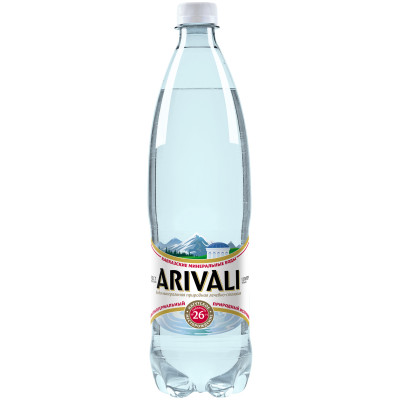Вода Arivali минеральная лечебно-столовая питьевая газированная, 1л