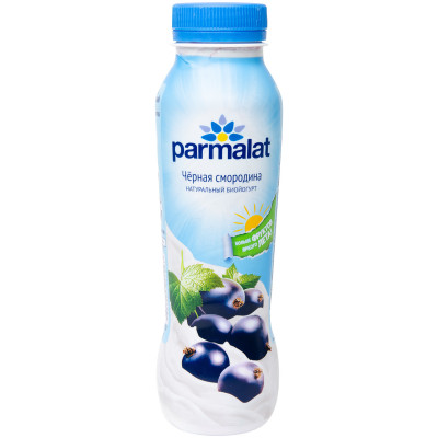 Биойогурт Parmalat питьевой чёрная смородина 1.5%, 290мл