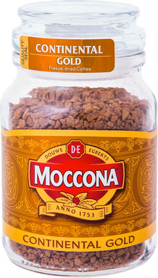 Кофе Moccona Continental Gold натуральный растворимый, 95г