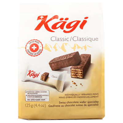 Конфеты Kaegi Classic mini Швейцарские вафельные в молочном шоколаде 42%, 125г