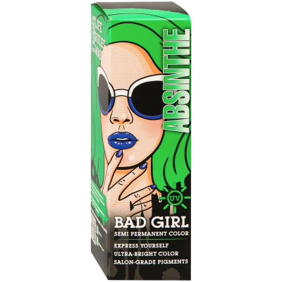 Краска для волос Bad Girl Absinthe неоновый зелёный, 150мл