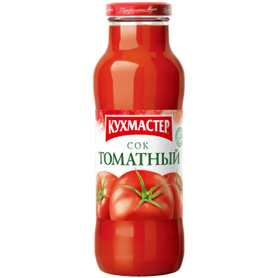 Сок Кухмастер томатный с солью и мякотью, 680мл
