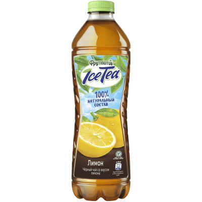Напиток сокосодержащий Фрутмотив Чёрный чай лимон негазированный, 1.5л