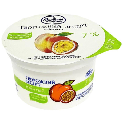 Десерт Молочный гостинец творожный персик-маракуйя 7%, 125г