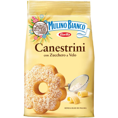 Печенье Mulino Bianco Canestrini сдобное с сахарной пудрой, 200г