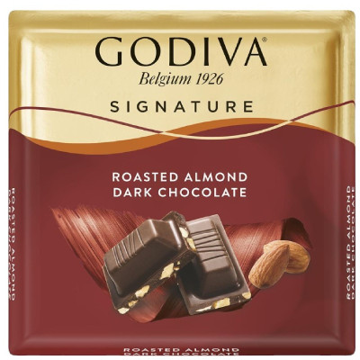 Шоколад Godiva тёмный с кусочками обжаренного миндаля, 60г