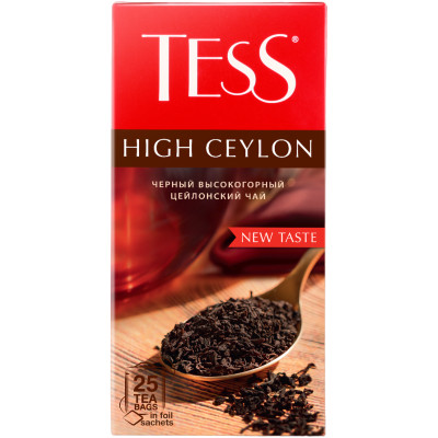 Чай Tess Хай Цейлон байховый чёрный, 25х2.25г