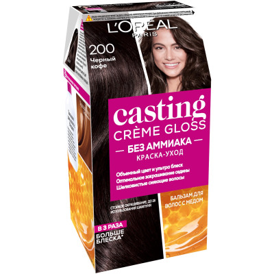 Краска-уход для волос Gloss Casting Creme чёрный кофе 200