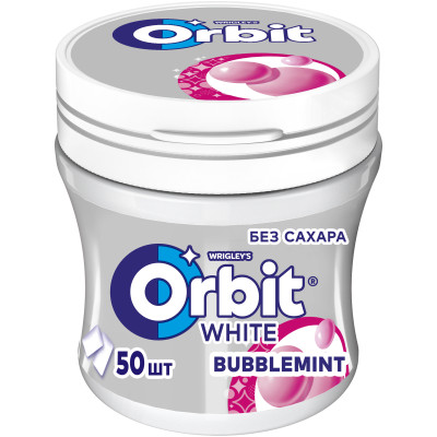 Жевательная резинка Orbit White Bubblemint без сахара, 5х13.6г