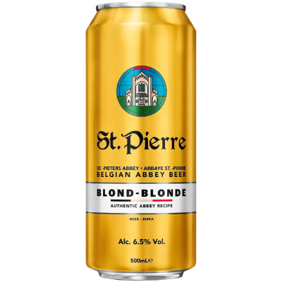 Напиток пивной St. Pierre Blonde Сан Пьерр Блонд светлый фильтрованный 6.5%, 500мл