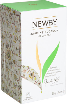 Чай Newby Цветы жасмина зелёный байховый ароматизированный в пакетиках, 25х2г