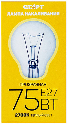 Лампа накаливания Старт E27 75Вт