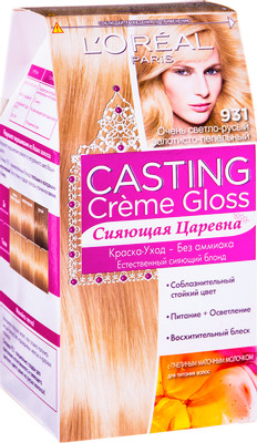 Краска-уход для волос Gloss Casting Creme светло-русый золотисто-пепельный 931