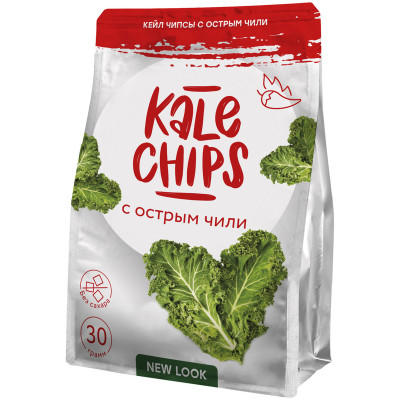 Чипсы овощные Kale Chips из капусты с чили, 30г