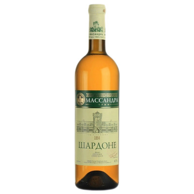 Вино Массандра Шардоне белое сухое 11%, 750мл