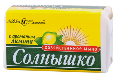 Мыло хозяйственное Солнышко с ароматом лимона, 140г