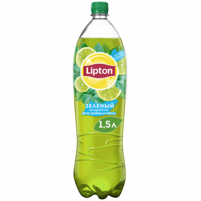 Холодный чай Lipton Зеленый Лайм-Мята, 1.5л