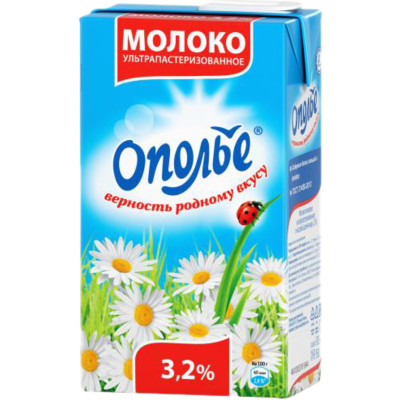 Молоко Ополье питьевое ультрапастеризованное 3.2%, 950мл