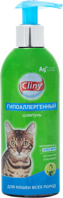 Шампунь для кошек Cliny гипоаллергенный, 200мл
