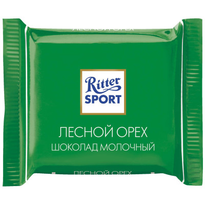 Шоколад молочный Ritter Sport Лесной орех с обжаренным орехом лещины