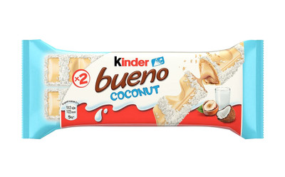 Вафли Kinder Bueno White кокос с молочно-ореховой начинкой, 2x19.5г