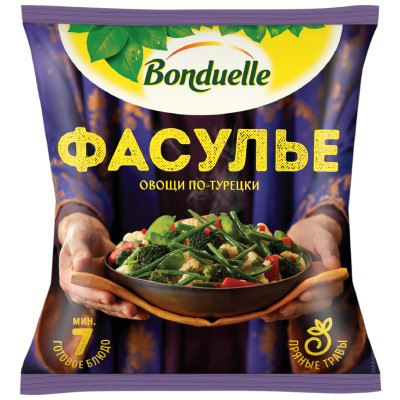 Смесь овощная Bonduelle Фасулье овощи по-турецки замороженная, 400г