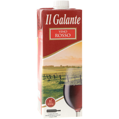 Вино Il Galante Rosso красное сухое 10%, 1л